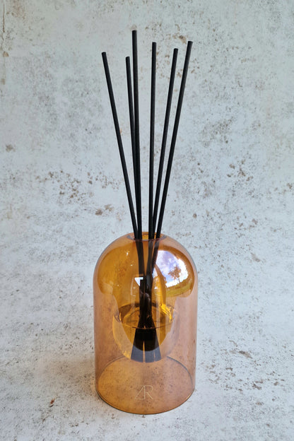 Luxury Amber Glass Vase - Reed Diffuser Set
