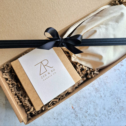 Luxury Amber Glass Vase - Reed Diffuser Set